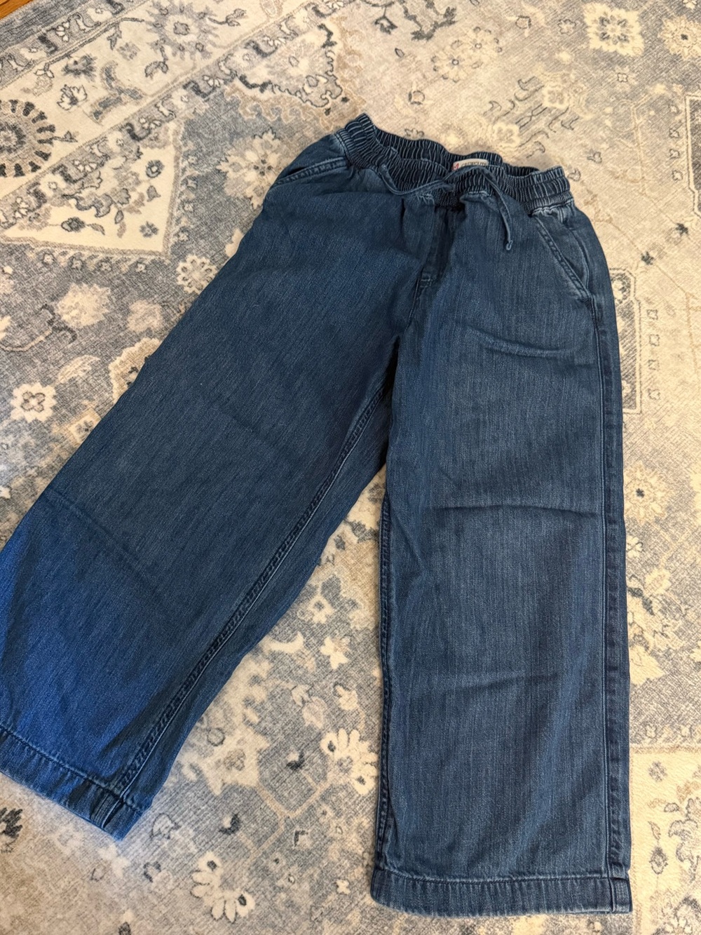Crewcuts Girls Blue Denim drawstring waist Jeans